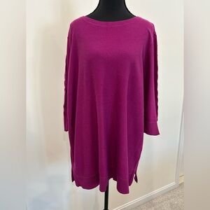 Lands' End Fuchsia Knit Sweater